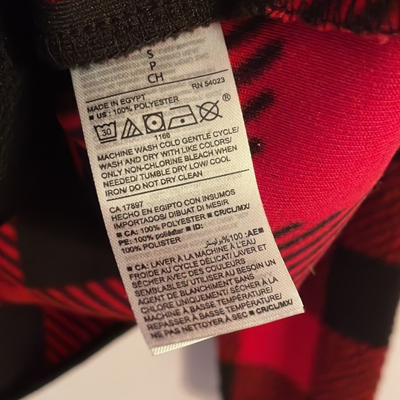 Old Navy NWT Sherpa Buffalo Plaid Pull Over Jacket/Sweatshirt Men’s S Women’s M - Picture 4 of 6